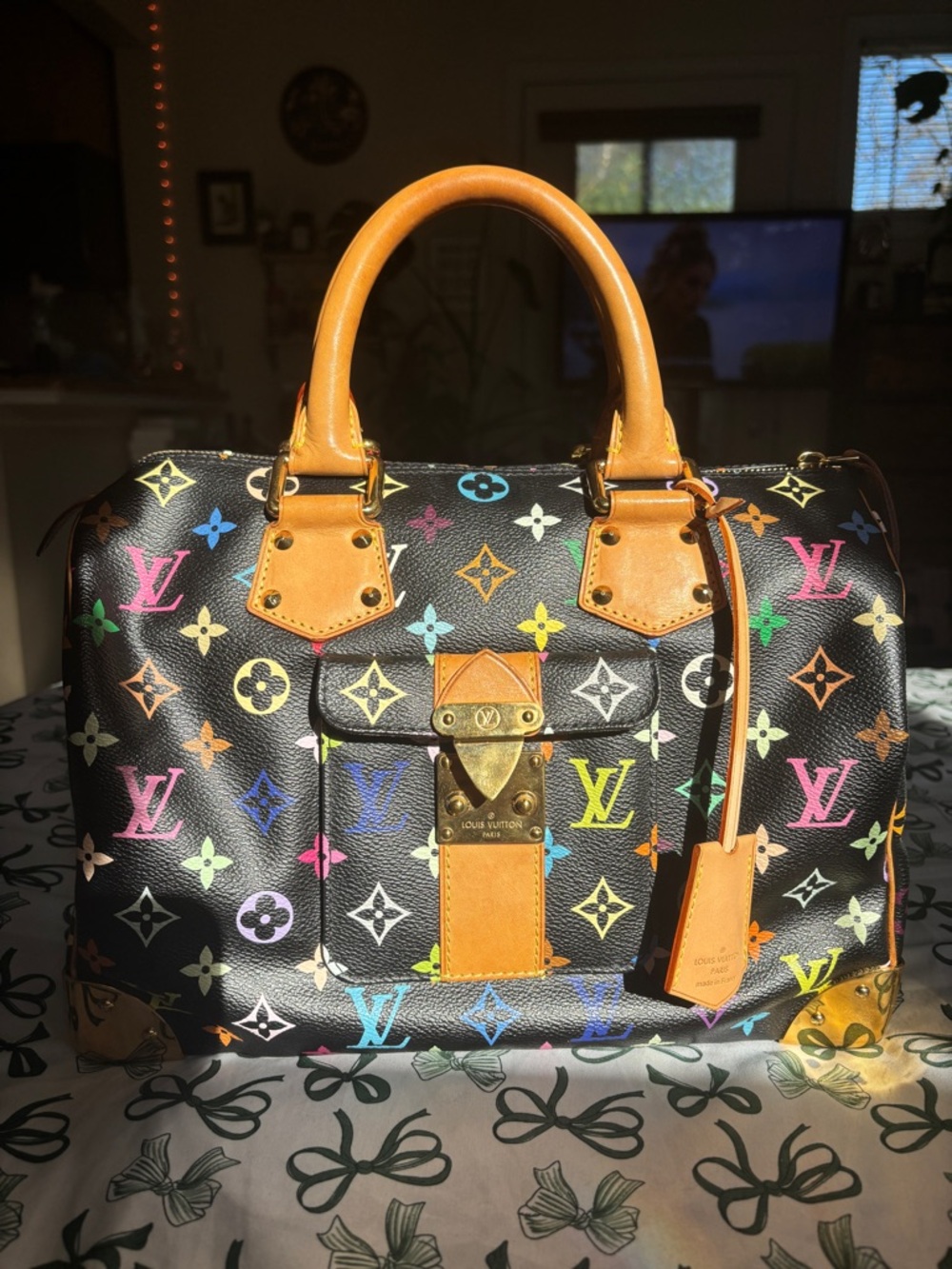 Louis Vuitton Black murakami Speedy 30